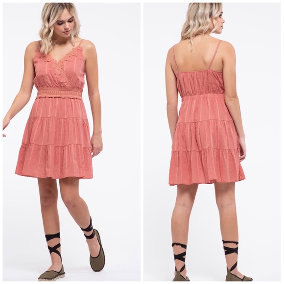 🆕Boho tiered surplice front dress - Picture 5 of 7